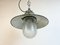 Green Enamel and Cast Iron Industrial Pendant Light, 1960s 7