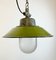 Green Enamel and Cast Iron Industrial Pendant Light, 1960s 9