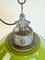 Green Enamel and Cast Iron Industrial Pendant Light, 1960s 11