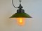 Green Enamel and Cast Iron Industrial Pendant Light, 1960s 17