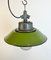 Green Enamel and Cast Iron Industrial Pendant Light, 1960s, Image 8