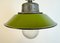 Green Enamel and Cast Iron Industrial Pendant Light, 1960s 4