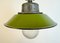 Lampe à Suspension Industrielle en Émail Vert et Fonte, 1960s 4