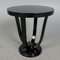 High Art Deco Side Table in Black Lacquer 1