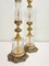 Lámparas de mesa de cristal tallado y latón, años 40. Juego de 2, Imagen 4