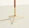 Spanish Floor Lamp in Brass and Leather, 1950s 5