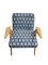Mid-Century Modern Bunny Armchairs with Footstool attributed to Józef Chierowski, Polish, 1970s, Set of 3, Image 4