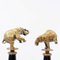 Bronze Elephants on Porcelain Columns with Bronze Borders by Wong Lee, Set of 2, Image 4