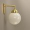 Bauhaus Wall Lamp in Brass with Opal Shade, Germany, 1925, Image 3