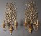 Hollywood Regency Floral Golden Wall Light, Florence, Italy, 1960s 7