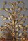 Goldene Hollywood Regency Wandlampe mit Blumenmuster, Florenz, 1960er 5
