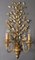 Hollywood Regency Floral Golden Wall Light, Florence, Italy, 1960s, Image 2