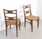 Vintage Durmast and Rattan Chairs, Italy, 1940s, Set of 2 5