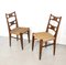 Vintage Durmast and Rattan Chairs, Italy, 1940s, Set of 2 4