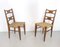 Vintage Durmast and Rattan Chairs, Italy, 1940s, Set of 2 3