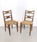 Vintage Durmast and Rattan Chairs, Italy, 1940s, Set of 2 1