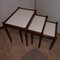 Tavolini ad incastro in teak laminato bianco, Scandinavia, anni '70, set di 3, Immagine 3
