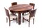 Art Deco Table and Chairs, Poland, 1950s, Set of 5, Image 2