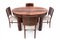 Art Deco Table and Chairs, Poland, 1950s, Set of 5 4