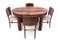 Art Deco Table and Chairs, Poland, 1950s, Set of 5, Image 4
