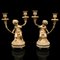 French Victorian Cherubic Candleholders Gilt and Onyx, Set of 2, Image 2