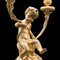 French Victorian Cherubic Candleholders Gilt and Onyx, Set of 2, Image 9