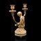 French Victorian Cherubic Candleholders Gilt and Onyx, Set of 2, Image 8