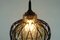 Mid-Century Smoked Glass Pendant Light with Metal Frame, 1960s 3