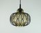 Mid-Century Smoked Glass Pendant Light with Metal Frame, 1960s 10