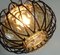 Mid-Century Smoked Glass Pendant Light with Metal Frame, 1960s, Image 5