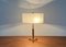 Lampe de Bureau Tripode Mid-Century en Bois et Laiton, 1960s 4