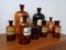Bottiglie da farmacista vintage in vetro, set di 8, Immagine 2
