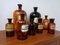 Vintage Pharmacists Glass Bottles, Set of 8 2