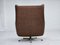 Danish Swivel Chair with Footstool in Leather, 1970s, Set of 2 17