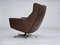 Danish Swivel Chair with Footstool in Leather, 1970s, Set of 2, Image 19