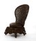 19th Century Burmese Anglo Indian Carved High Back Side Chair, Image 11