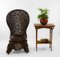 19th Century Burmese Anglo Indian Carved High Back Side Chair 8