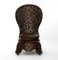 19th Century Burmese Anglo Indian Carved High Back Side Chair, Image 2