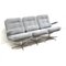 Vintage 3-Seater Sofa with Gray Suede Upholstery, 1970s 1