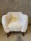 Vintage White Fabric Armchair 1