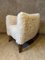 Vintage White Fabric Armchair 11