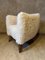 Vintage White Fabric Armchair, Image 11