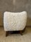 Vintage White Fabric Armchair, Image 5