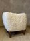 Vintage White Fabric Armchair 4