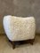 Vintage White Fabric Armchair, Image 4