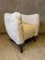 Vintage White Fabric Armchair, Image 10
