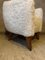 Vintage White Fabric Armchair, Image 8