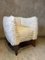 Vintage White Fabric Armchair, Image 3