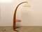 Mid-Century Arc Floor Lamp in Wood, 1950s 1