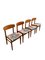 Mid-Century Danish Style Teak Dining Chairs, Set of 4, Image 1